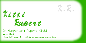 kitti rupert business card